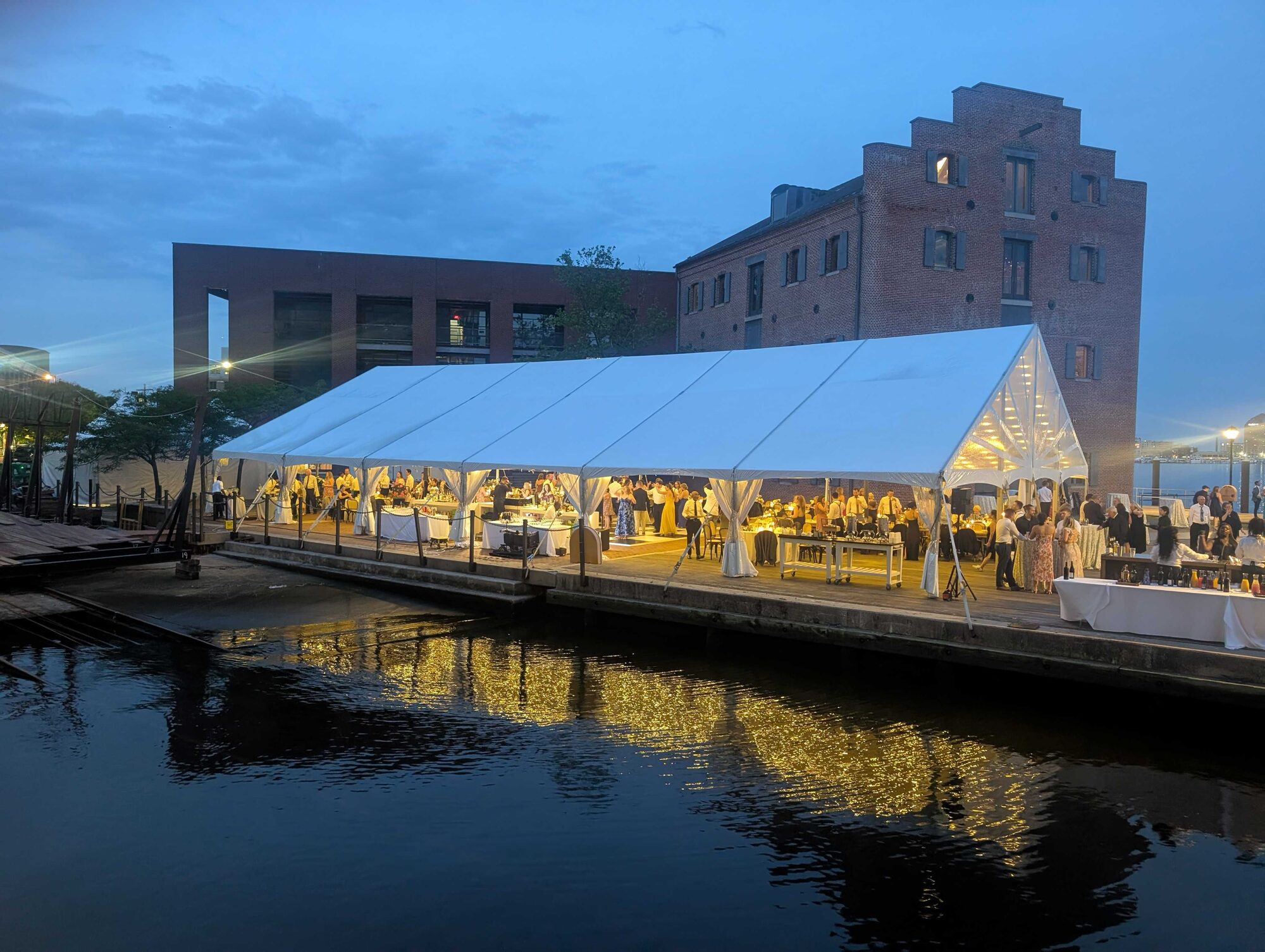 Waterfront corporate event